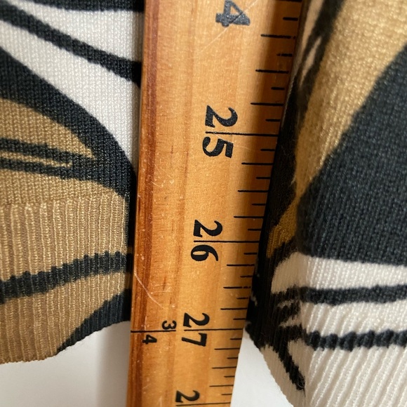 Chico's Retro Floral Mock-Neck Pullover Sweater Size 4 US XXL Basic Minimalist - Picture 6 of 9